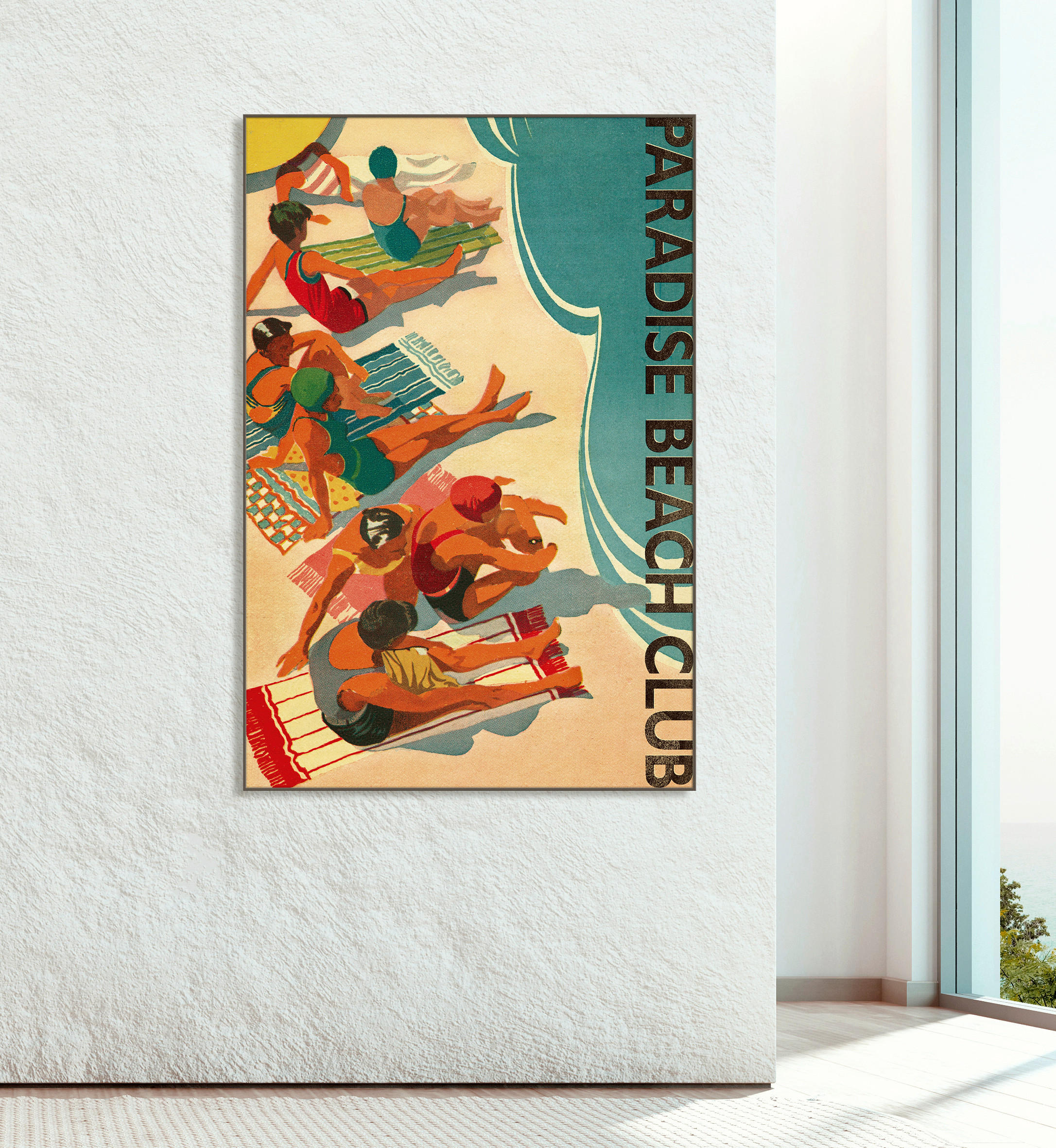 KUNSTDRUCK Strand & Meer 61/91,5 cm  - Blau/Beige, Basics, Papier (61/91,5cm) - Monee