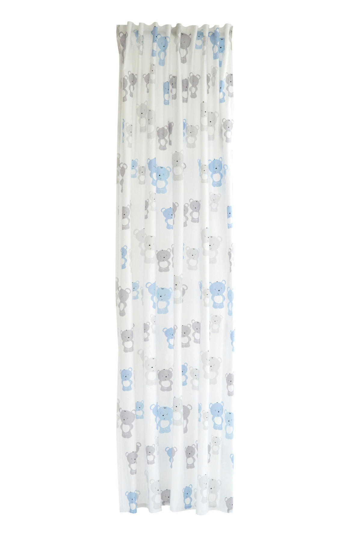 SCHLAUFENSCHAL  blickdicht  140/245 cm   - Blau/Weiß, Basics, Textil (140/245cm)