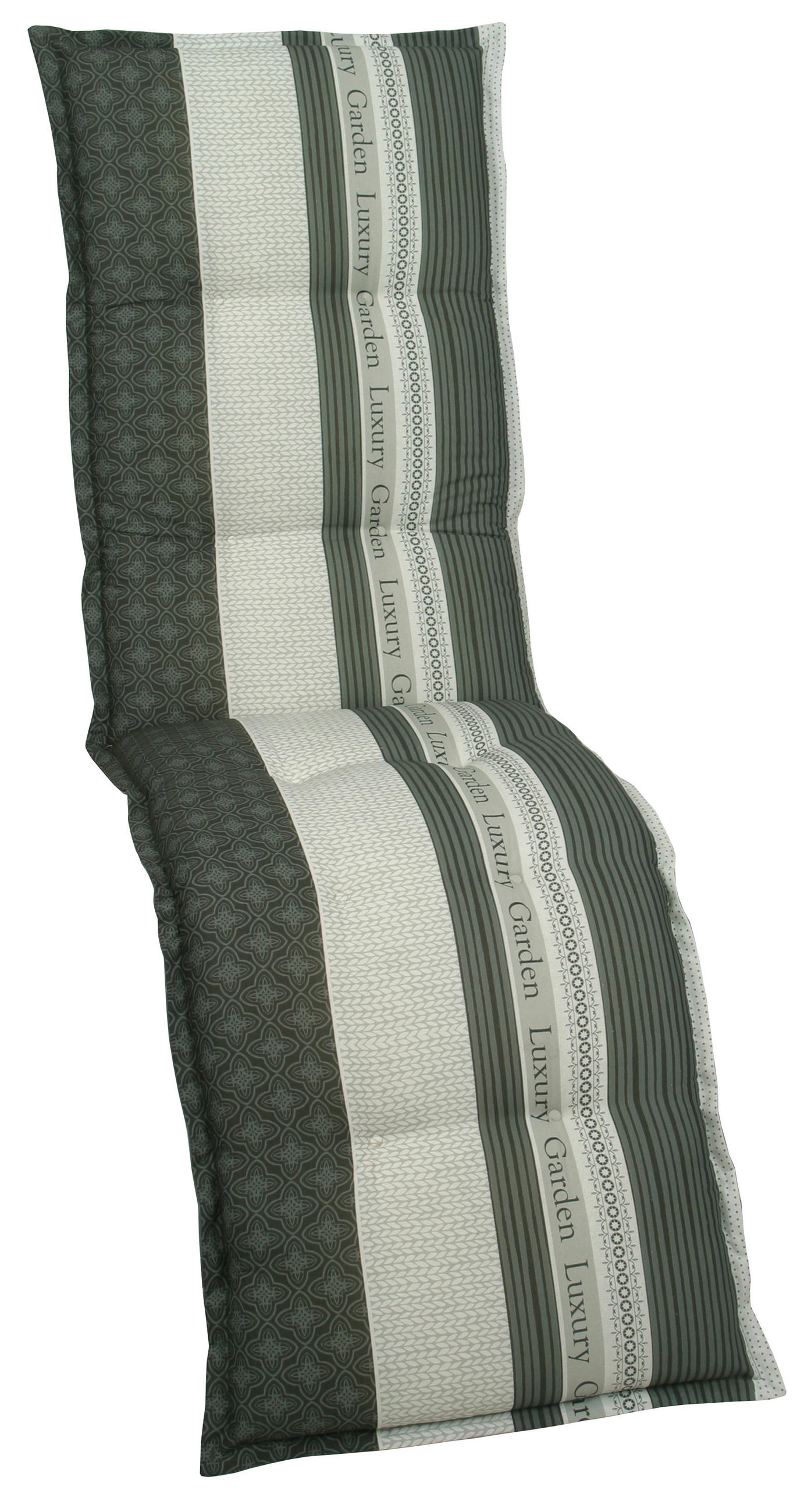 XXXLutz Relaxsesselauflage Anthrazit, Creme, Schwarz, Weiß 50x7x170 cm