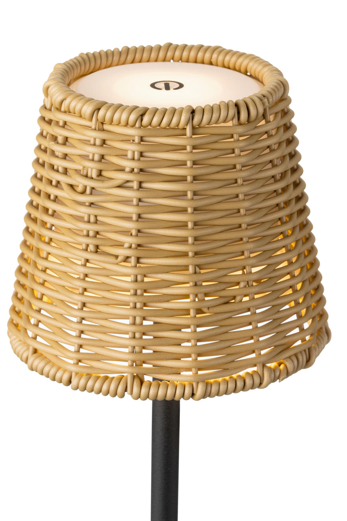 AKKU-TISCHLEUCHTE Landhaus 12,5/36 cm  - Schwarz/Braun, Natur, Kunststoff/Metall (12,5/36cm) - Novel