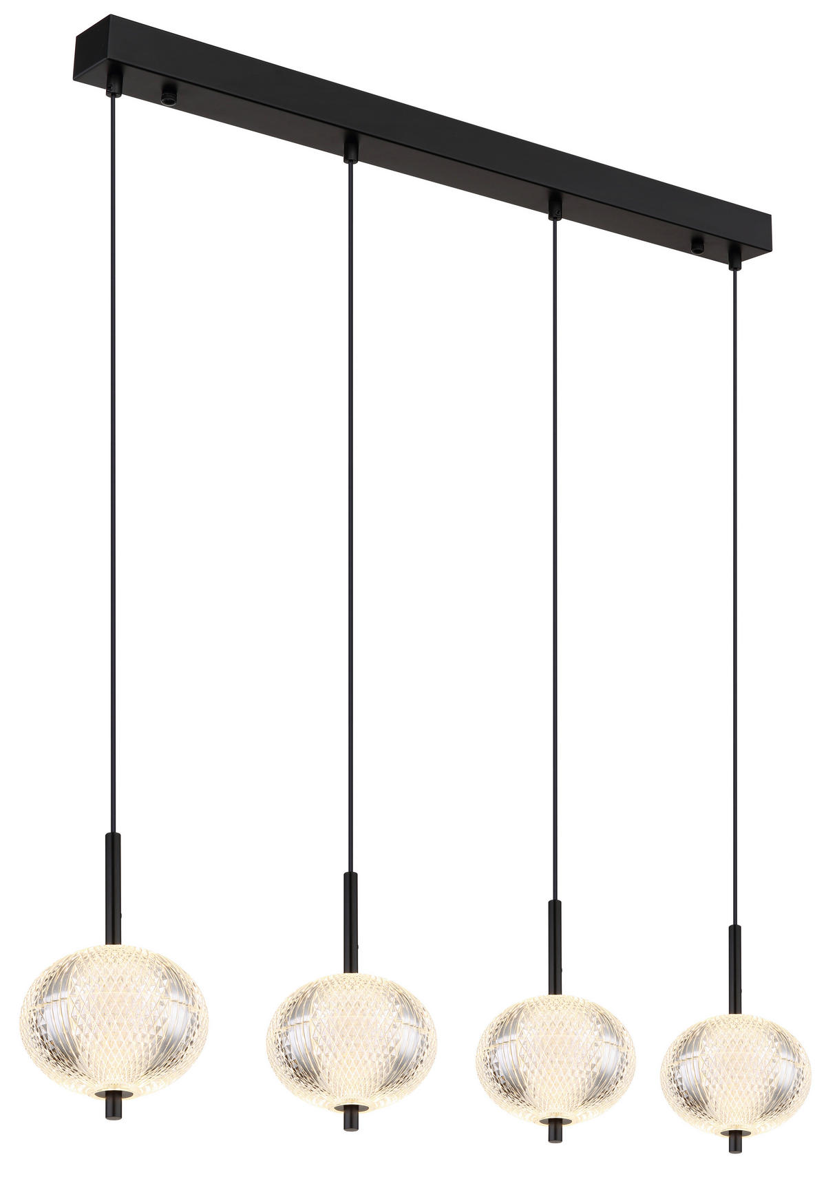 LED-HÄNGELEUCHTE 85/15/120 cm    - Klar/Schwarz, Konventionell, Kunststoff/Metall (85/15/120cm) - Globo