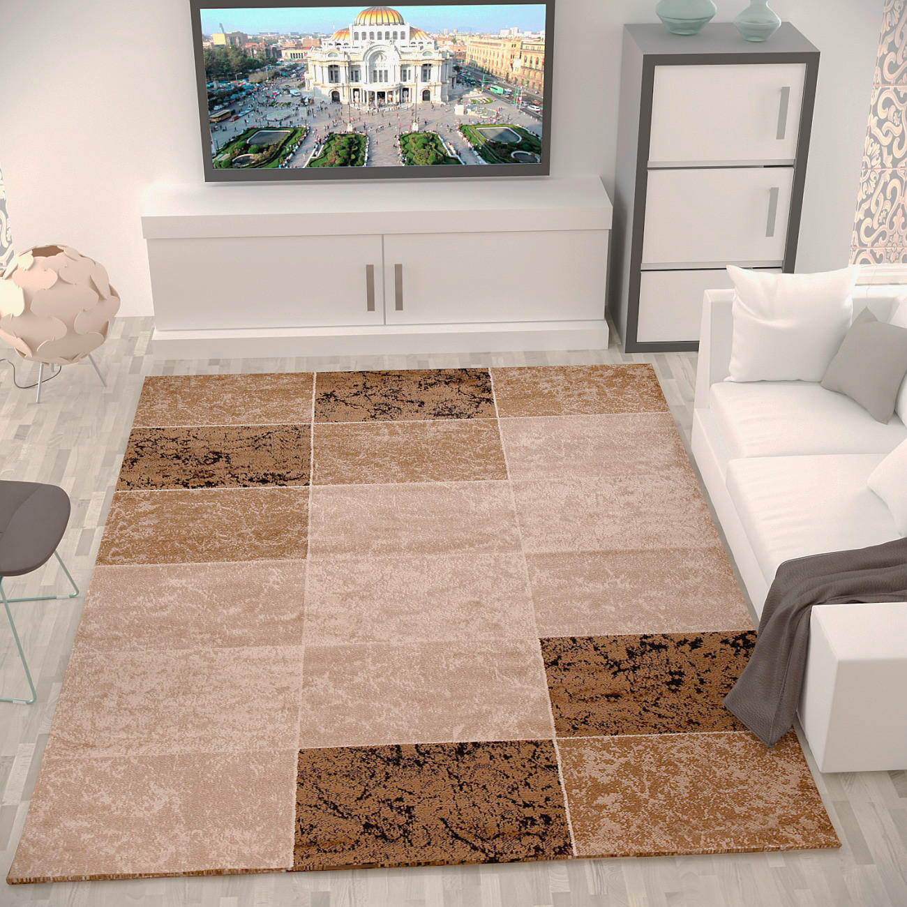 WEBTEPPICH 120/170 cm Braun  - Braun, MODERN, Textil (120/170cm)