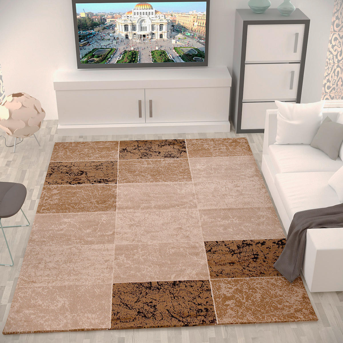 WEBTEPPICH 120/170 cm Braun  - Braun, MODERN, Textil (120/170cm)
