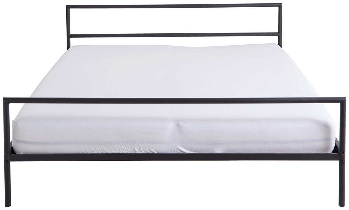 METALLBETT 180/200 cm  in Schwarz  - Schwarz, Design, Metall (180/200cm) - Livetastic