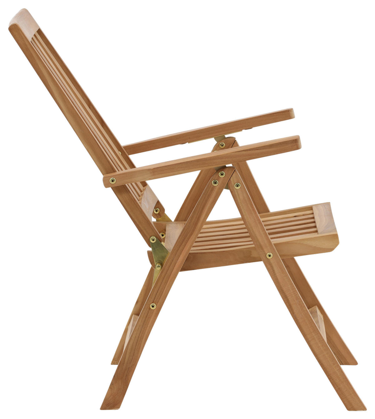 KLAPPSTUHL in Holz Teakfarben  - Teakfarben, KONVENTIONELL, Holz (62/105/73cm) - Gardenson