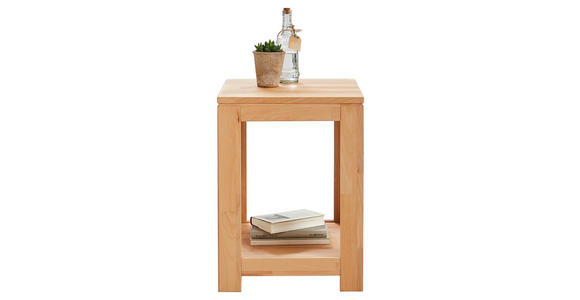 BEISTELLTISCH 40,5/40,5/55 cm Kernbuche massiv Buchefarben quadratisch  - Buchefarben, KONVENTIONELL, Holz (40,5/40,5/55cm) - Linea Natura