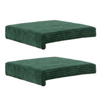 KLEMMKISSEN 2er Set 40/35/38/5/8 cm  - Dunkelgrün, Basics, Textil (40/35/38/5/8cm)