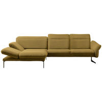 ECKSOFA in Webstoff Currygelb  - Currygelb/Anthrazit, Design, Textil/Metall (203/299cm) - Himolla