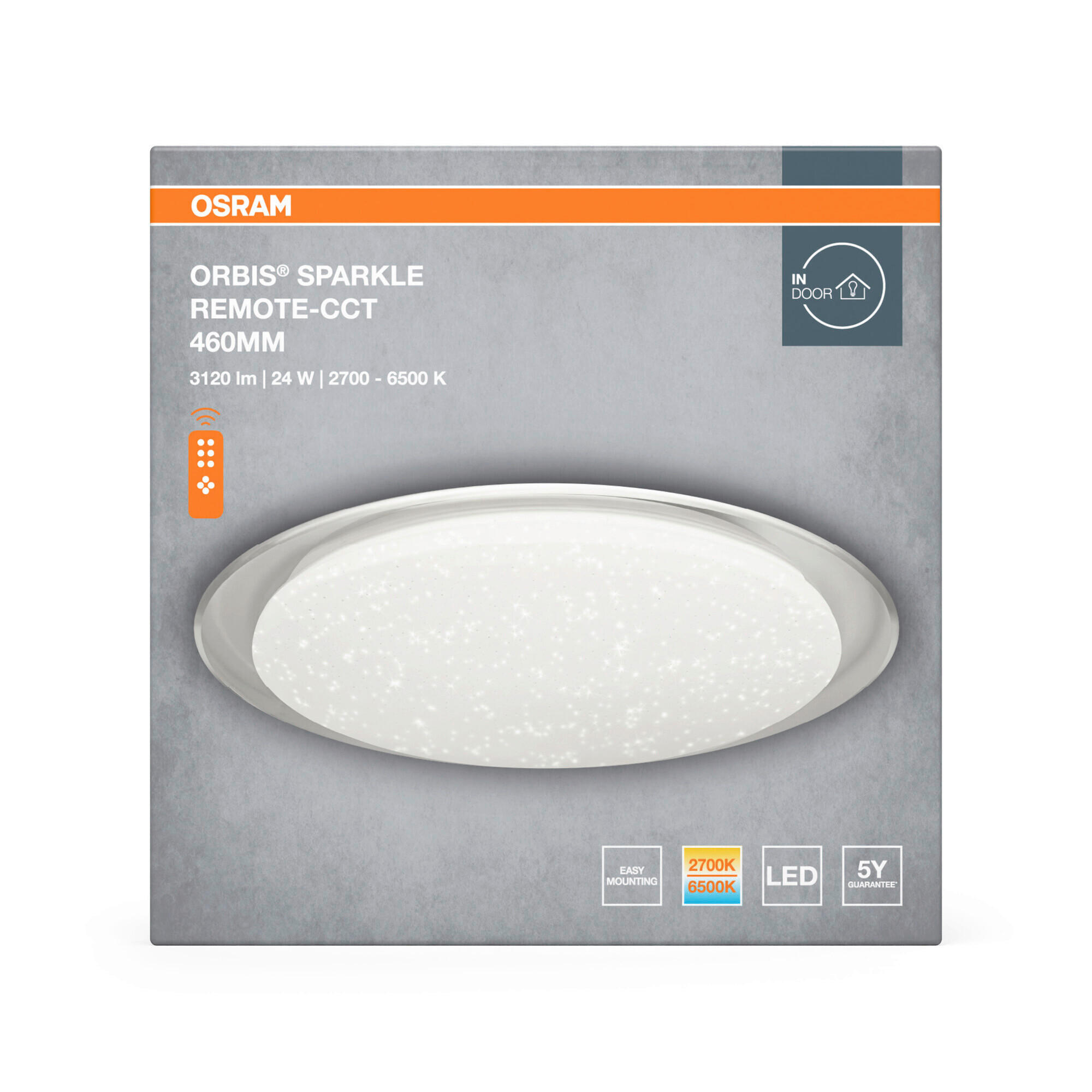 LED-DECKENLEUCHTE 50/9,1 cm   - Weiß, Basics, Kunststoff/Metall (50/9,1cm) - Osram