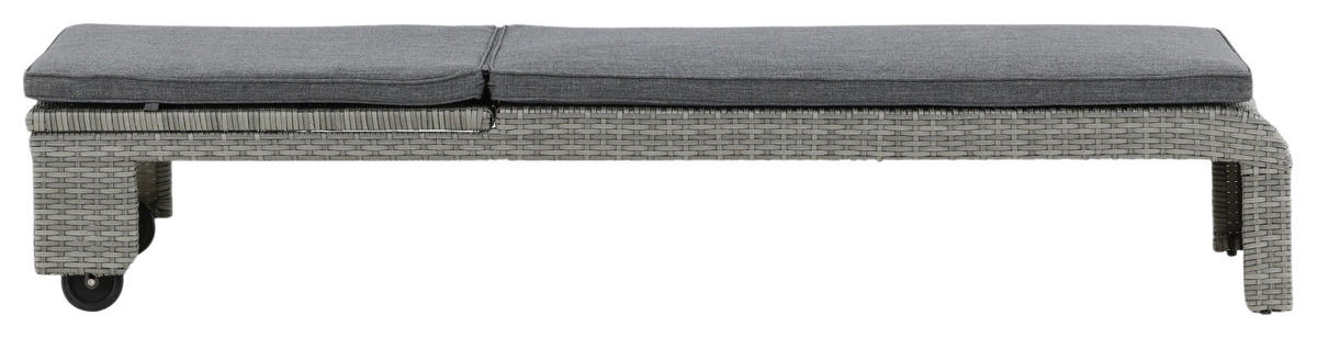 SONNENLIEGE 60/32/196 cm  - Grau, KONVENTIONELL, Kunststoff/Textil (60/32/196cm) - Gardenson