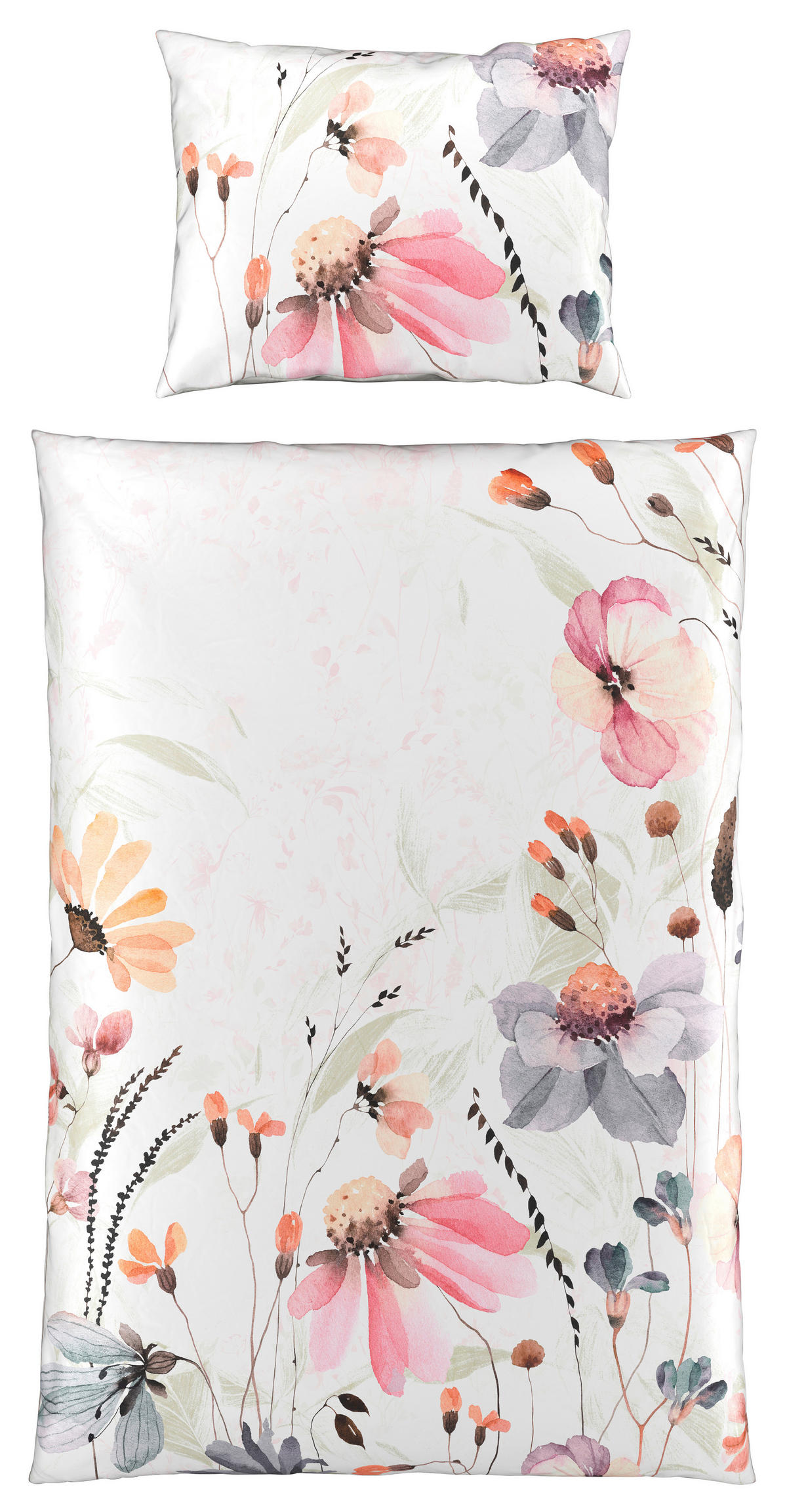 POSTEĽNÁ BIELIZEŇ, satén, viacfarebná, 140/200 cm - viacfarebná, Konventionell, textil (140/200cm) - Esposa