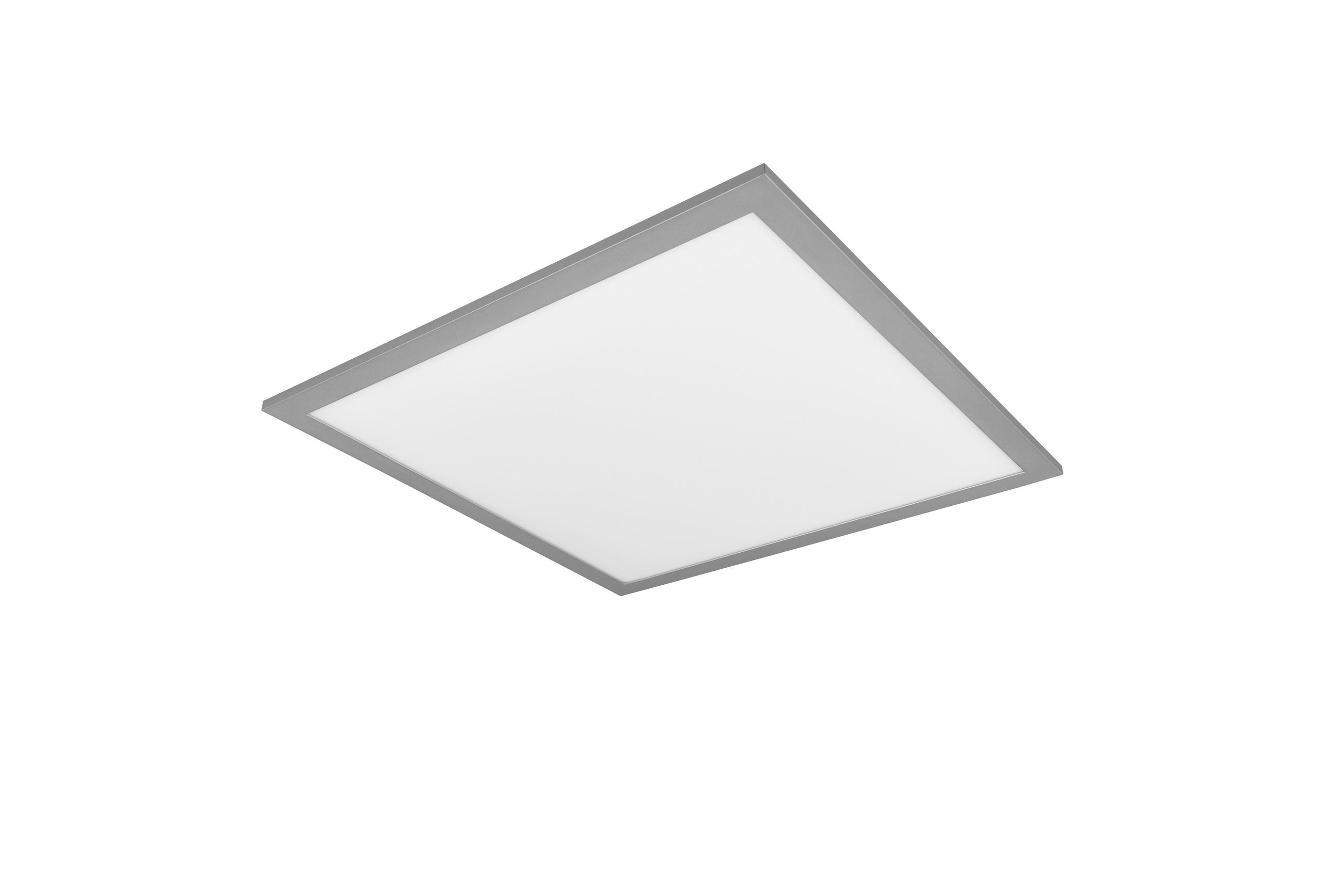 LED-TAKLAMPA Alpha 18 W 45/45/3 cm  - titanfärgad, Basics, metall (45/45/3cm)