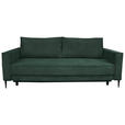 SCHLAFSOFA Cord Dunkelgrün  - Dunkelgrün/Schwarz, KONVENTIONELL, Textil/Metall (222/93/98cm) - Carryhome