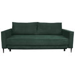 SCHLAFSOFA Cord Dunkelgrün  - Dunkelgrün/Schwarz, KONVENTIONELL, Textil/Metall (222/93/98cm) - Carryhome
