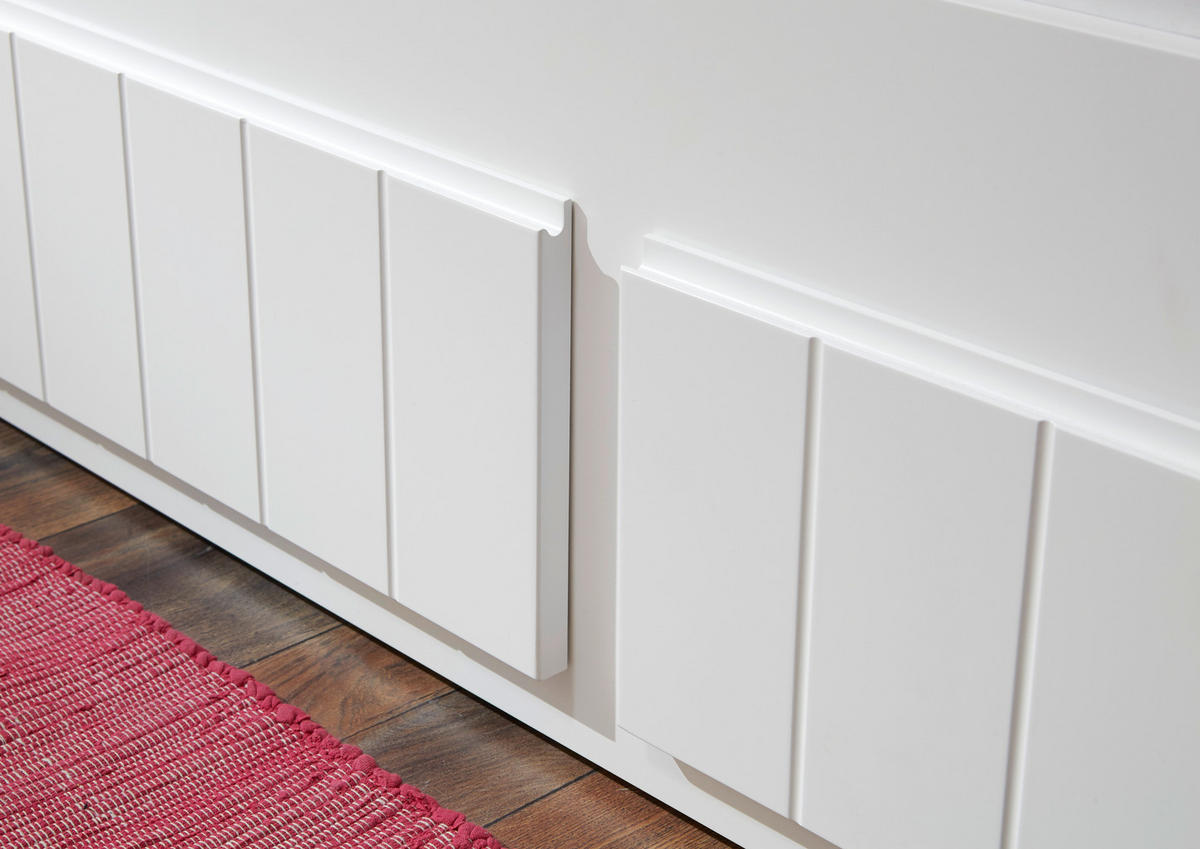 VÝSUVNÁ POSTEĽ, 180/200 cm biela - biela, Konventionell, drevo/kompozitné drevo (180/200cm) - Carryhome