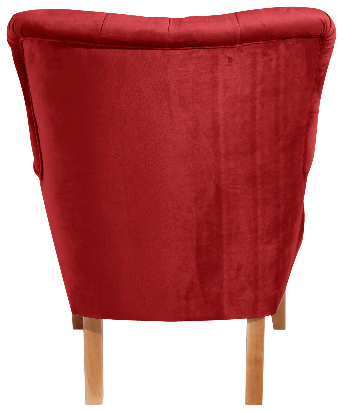 KŘESLO UŠÁK, textil, červená - přírodní barvy/červená, Moderní, dřevo/textil (71/97/82cm) - Max Winzer