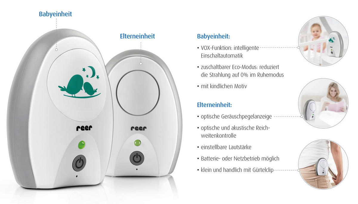 BABYPHONE - Weiß, Basics, Kunststoff (7,4/10/5,3cm) - Reer