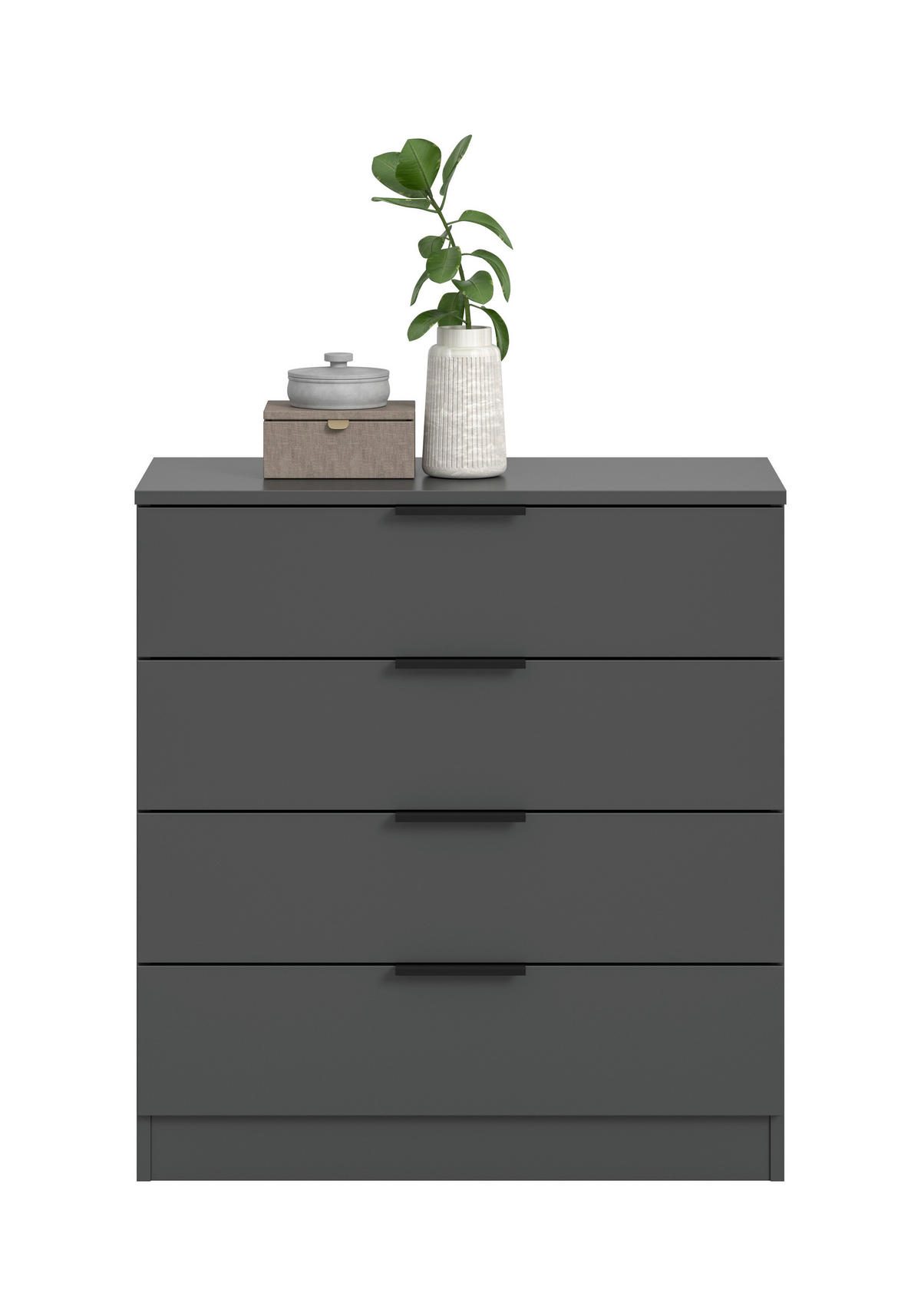 KOMMODE  in 74/80/35 cm  - Anthrazit/Schwarz, Design, Holzwerkstoff/Kunststoff (74/80/35cm) - Livetastic