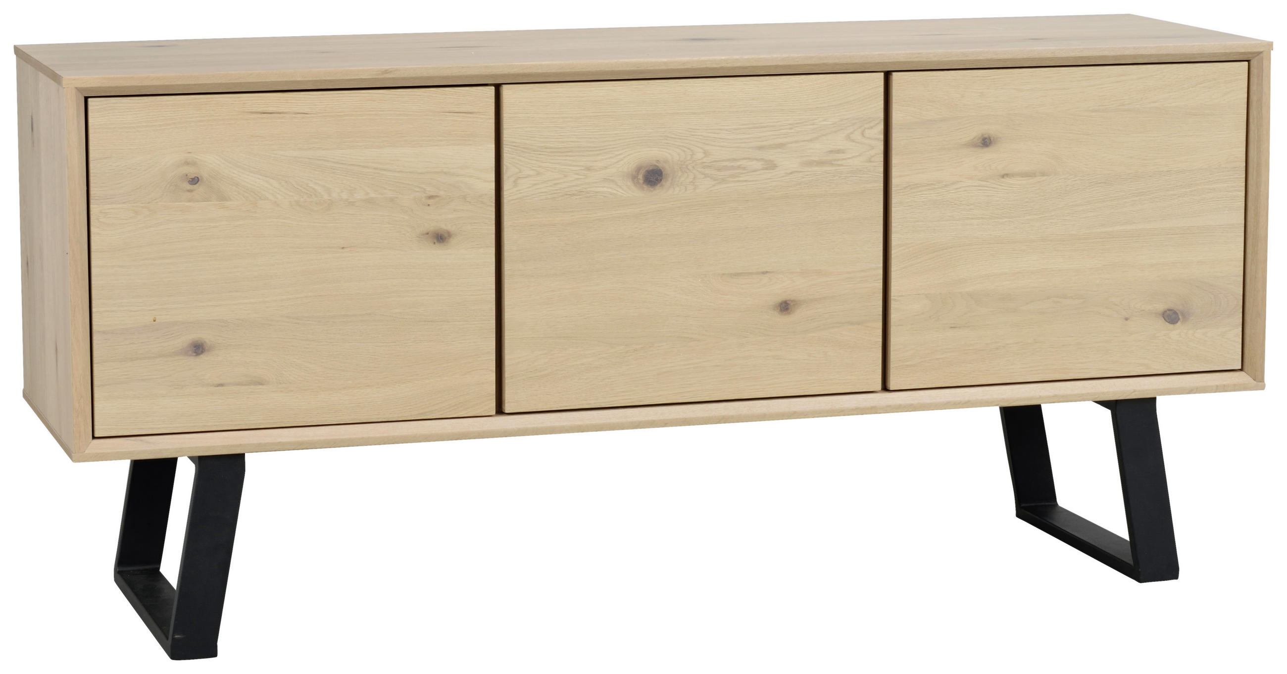 SIDEBOARD 160/73/45 cm - vit/svart, Design, metall/trä (160/73/45cm) - Rowico