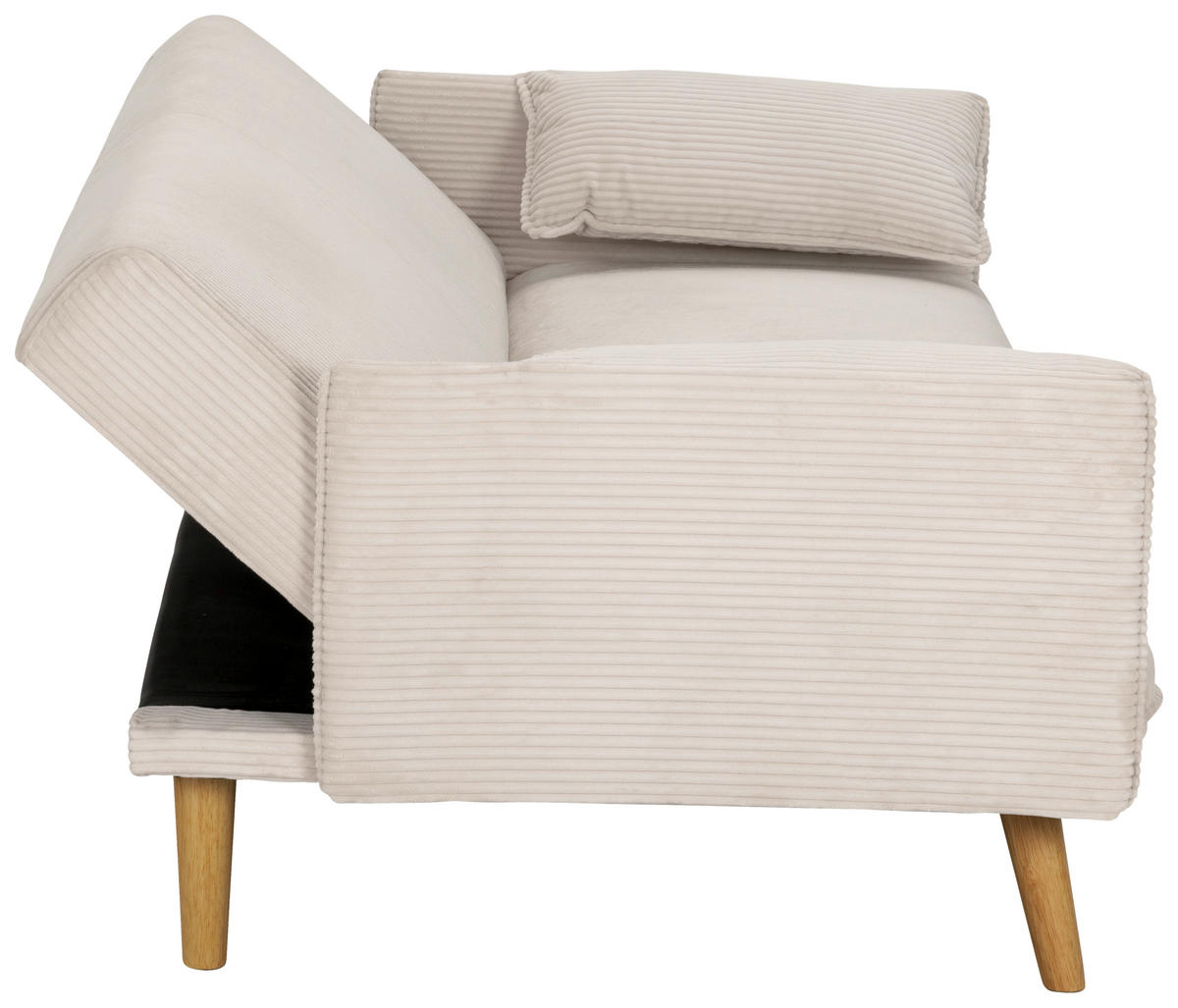 SCHLAFSOFA in Textil Creme  - Creme/Naturfarben, Design, Holz/Textil (193/81/92cm) - Livetastic