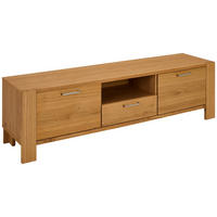 LOWBOARD  in  - Silberfarben/Naturfarben, Design, Holz/Holzwerkstoff (171/43/47cm) - MID.YOU