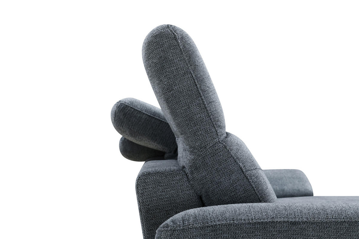 SEDEŽNA GARNITURA, struktura svetlo modra  - srebrne barve/svetlo modra, Design, tekstil (269/167cm) - Xora