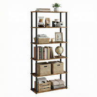 REGAL Schwarz, Dunkelbraun  - Dunkelbraun/Schwarz, Trend, Holzwerkstoff/Metall (60/173,4/23,8cm) - Boxxx