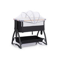 BEISTELLBETT Scandic 94/59/84 cm  - Dunkelgrau, Basics, Kunststoff/Textil (94/59/84cm) - Fillikid