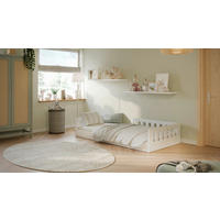 KINDER-/JUNIORBETT 80/160 cm  in Weiß  - Birkefarben/Weiß, MODERN, Holz/Holzwerkstoff (80/160cm) - MID.YOU