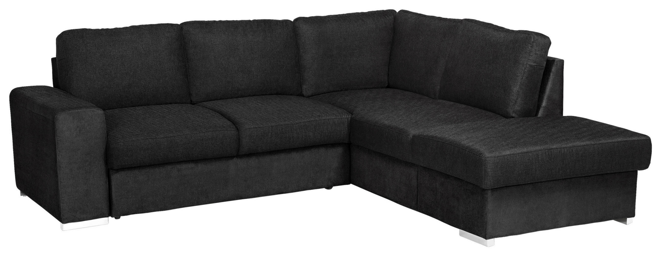 ECKSOFA  in Mikrofaser Anthrazit  248/213 cm  - Chromfarben/Anthrazit, KONVENTIONELL, Textil/Metall (248/213cm) - MID.YOU