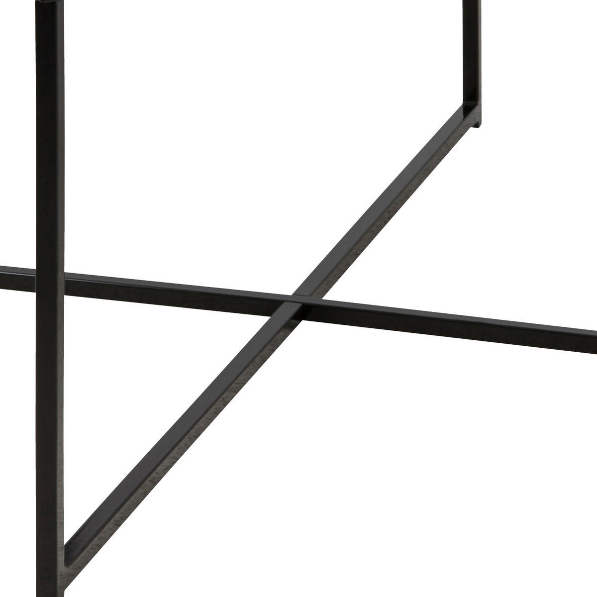 KLUB STOČIĆ  crna, bela  - bela/crna, Trendi, staklo/metal (80/80/45cm) - Carryhome