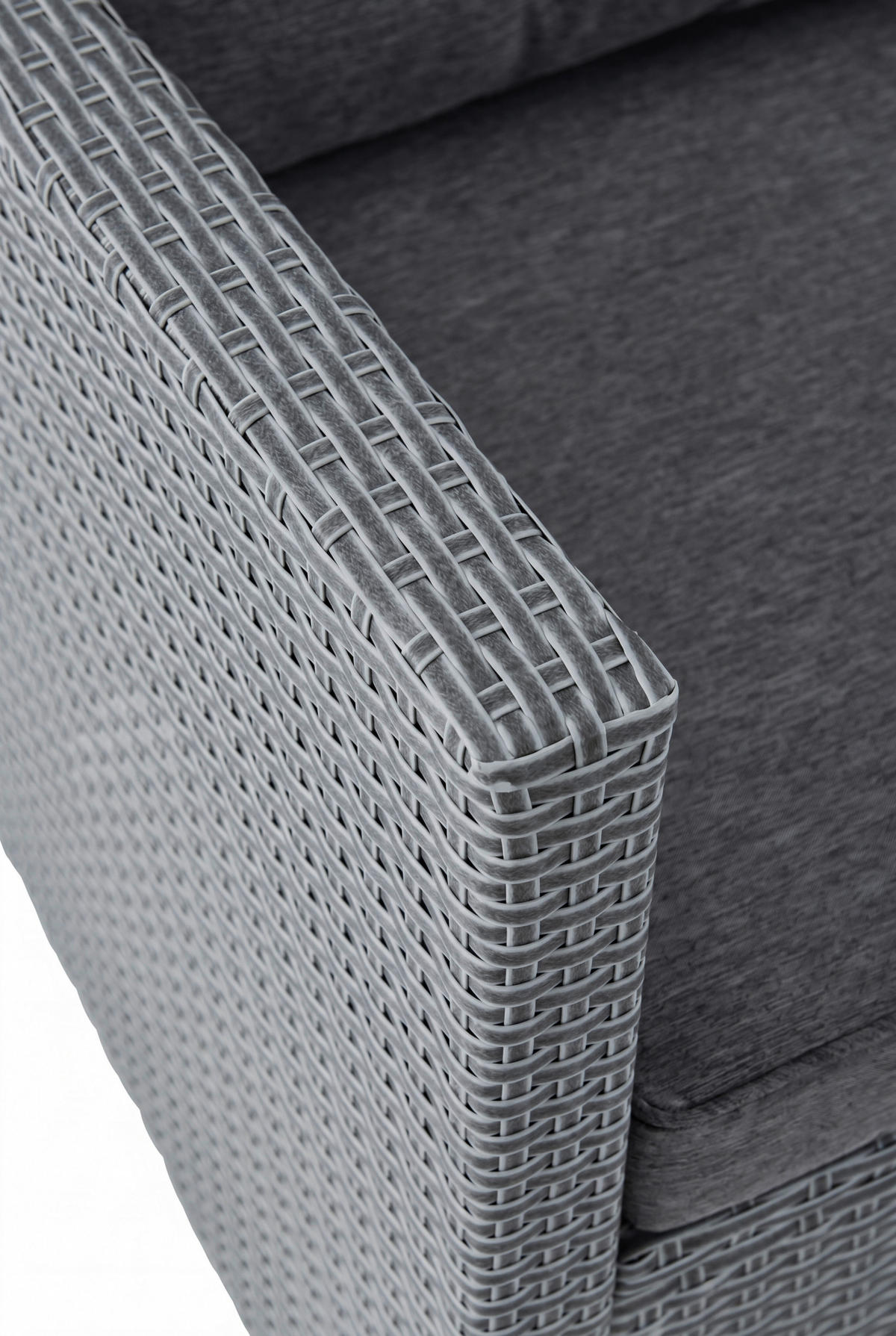 LOUNGE GARNITURA   metal, plastika, tekstil  siva    - siva, Moderno, metal/tekstil - Ambia Garden