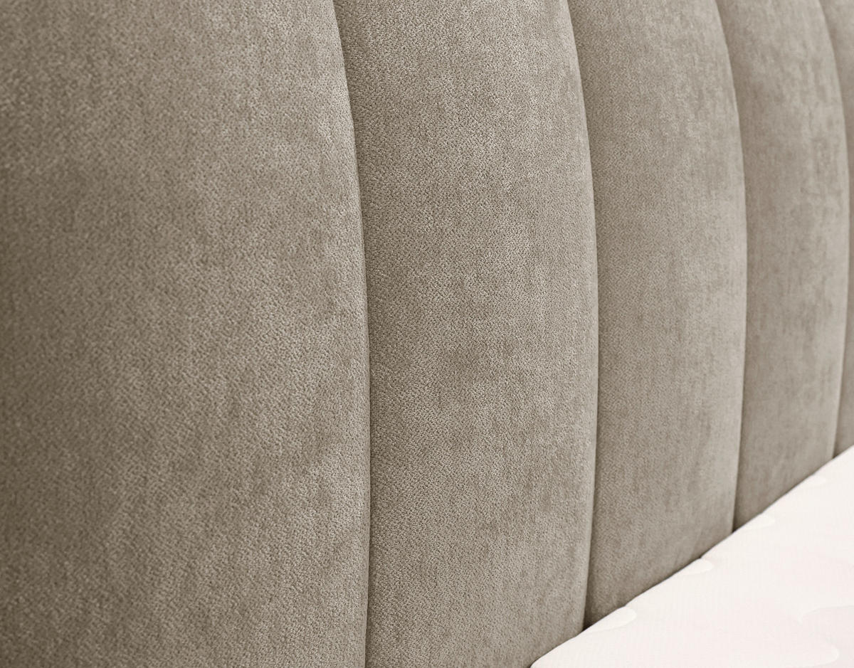 BOXSPRINGBETT 140/200 cm  in Schlammfarben  - Schlammfarben/Schwarz, Basics, Kunststoff/Textil (140/200cm) - Boxxx