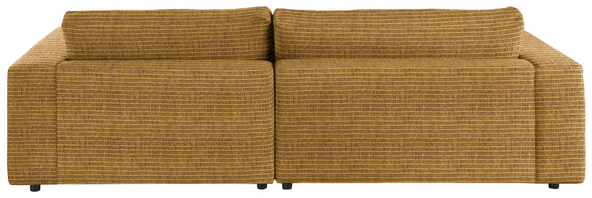 ECKSOFA in Chenille Hellgrün, Goldfarben  - Goldfarben/Schwarz, Design, Kunststoff/Textil (270/190cm) - Lomoco