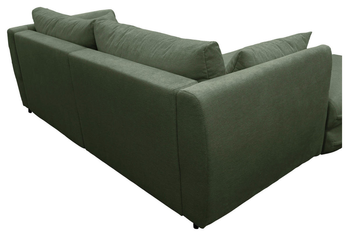 ECKSOFA Grün Struktur  - Schwarz/Grün, Design, Kunststoff/Textil (201/240cm) - MID.YOU
