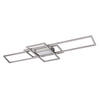 LED-DECKENLEUCHTE 105/42/6,5 cm   - Nickelfarben, Design, Metall (105/42/6,5cm) - Novel