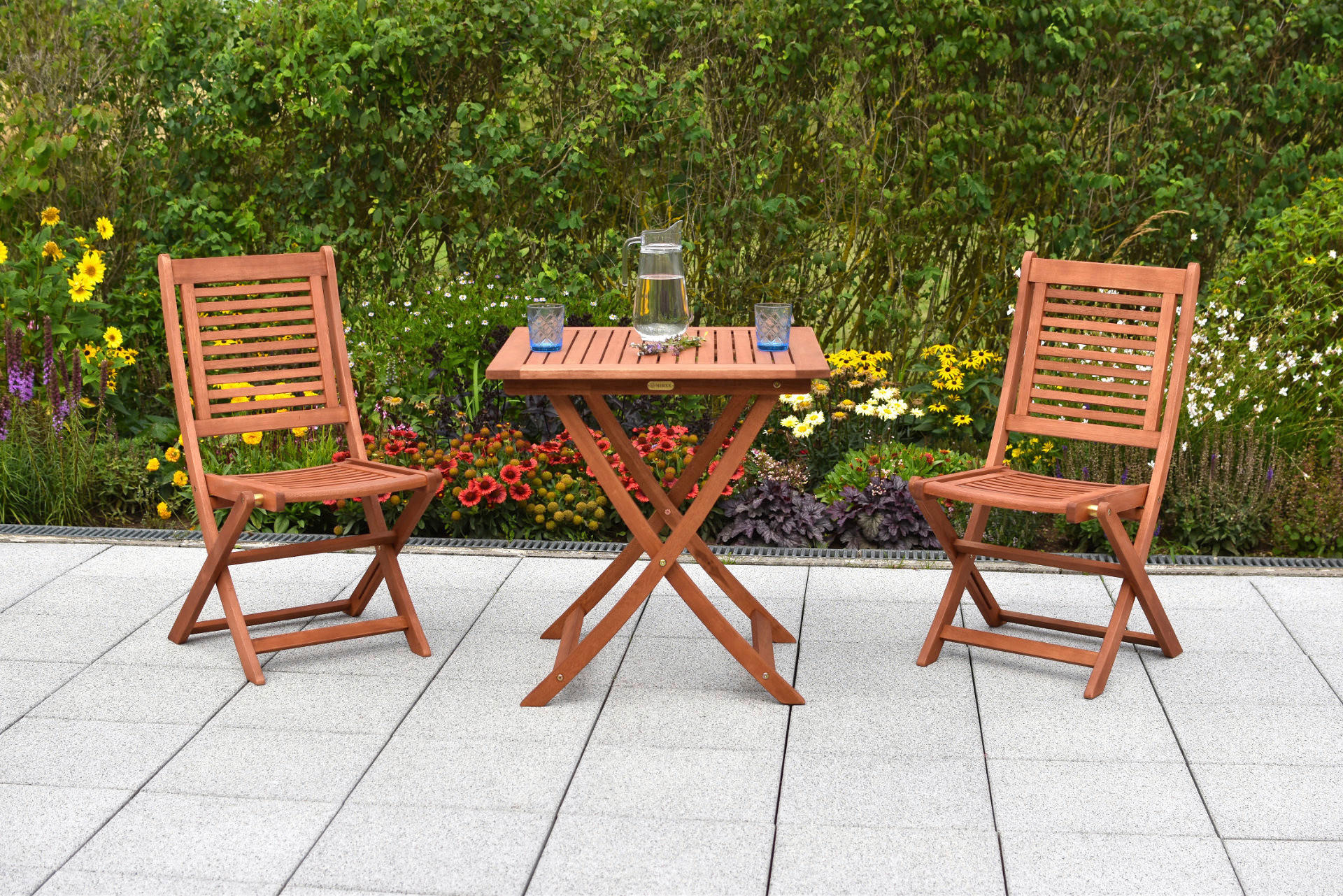 Gartenset Cordoba  3-teilig  - Naturfarben, MODERN, Holz - Gardenson