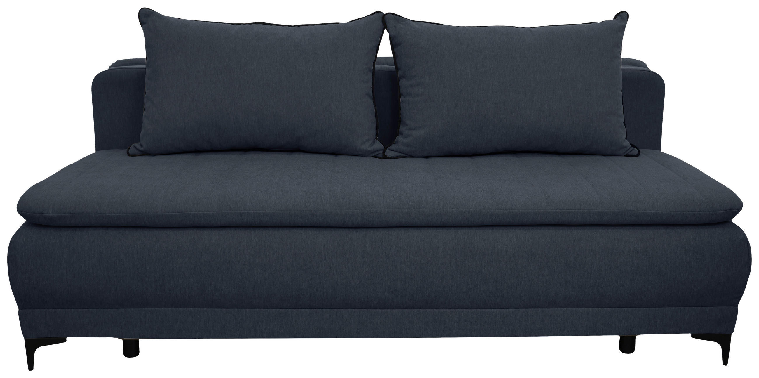 SCHLAFSOFA in Flachgewebe Dunkelblau  - Schwarz/Dunkelblau, Basics, Textil/Metall (202/98/78cm) - Livetastic