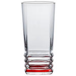 LONGDRINKGLAS 335 ml  - Klar/Rot, KONVENTIONELL, Glas (6,8/14cm) - Homeware