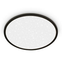 LED-PANEEL  - Schwarz, Basics, Kunststoff (37,5/4,5cm)