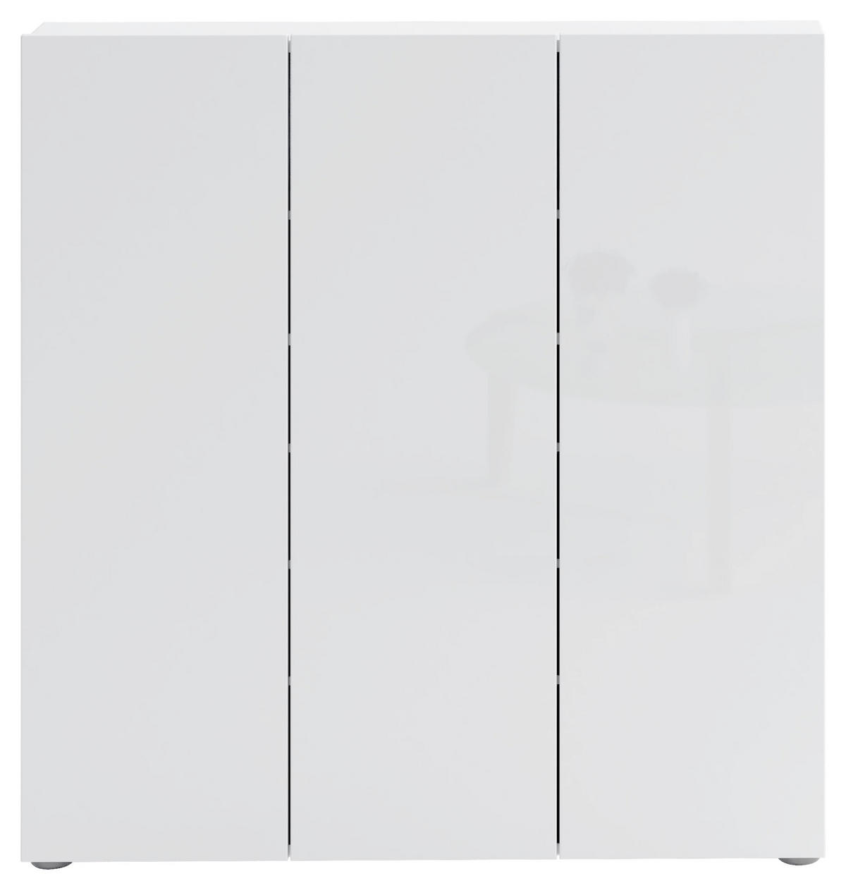 SCHUHSCHRANK Weiß  - Schwarz/Weiß, Design, Holzwerkstoff/Kunststoff (110/115/19cm) - Xora