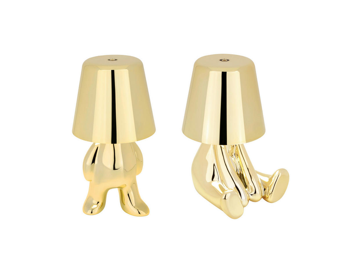 STOLNÍ LAMPA NA BATERIE, 9,5/11/15,5 cm  - barvy zlata, Trend, kov/plast (9,5/11/15,5cm) - Novel