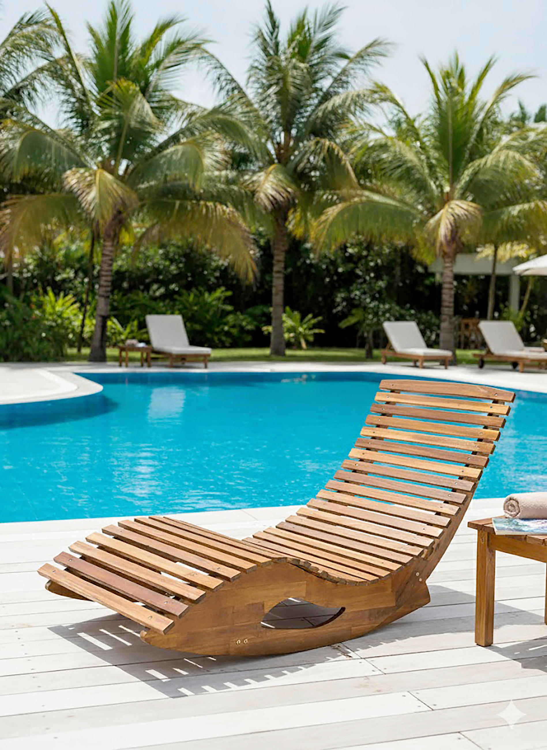 Schaukelliege Akazie Braun Lxbxh: 156x60x70 Cm