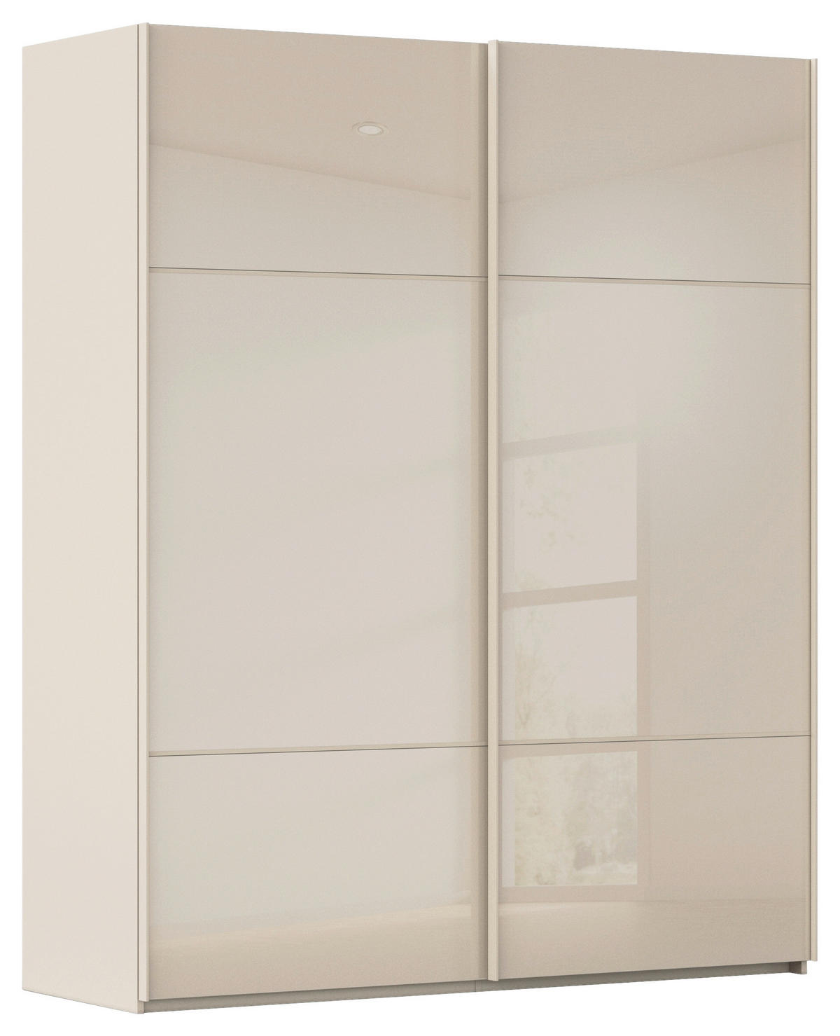 SCHWEBETÜRENSCHRANK 162/223/68 cm 2-türig Champagner  - Champagner, KONVENTIONELL, Glas/Holzwerkstoff (162/223/68cm) - Novel