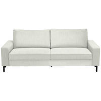 3-SITZER-SOFA  in Flachgewebe Weiß  - Schwarz/Weiß, Design, Textil/Metall (218/86/97cm) - Hom`in
