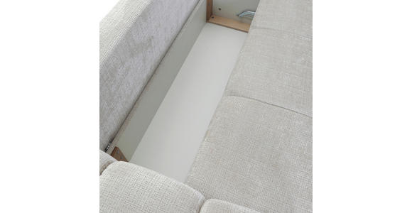 ECKSOFA in Chenille Creme  - Creme/Schwarz, KONVENTIONELL, Kunststoff/Textil (283/180cm) - Carryhome