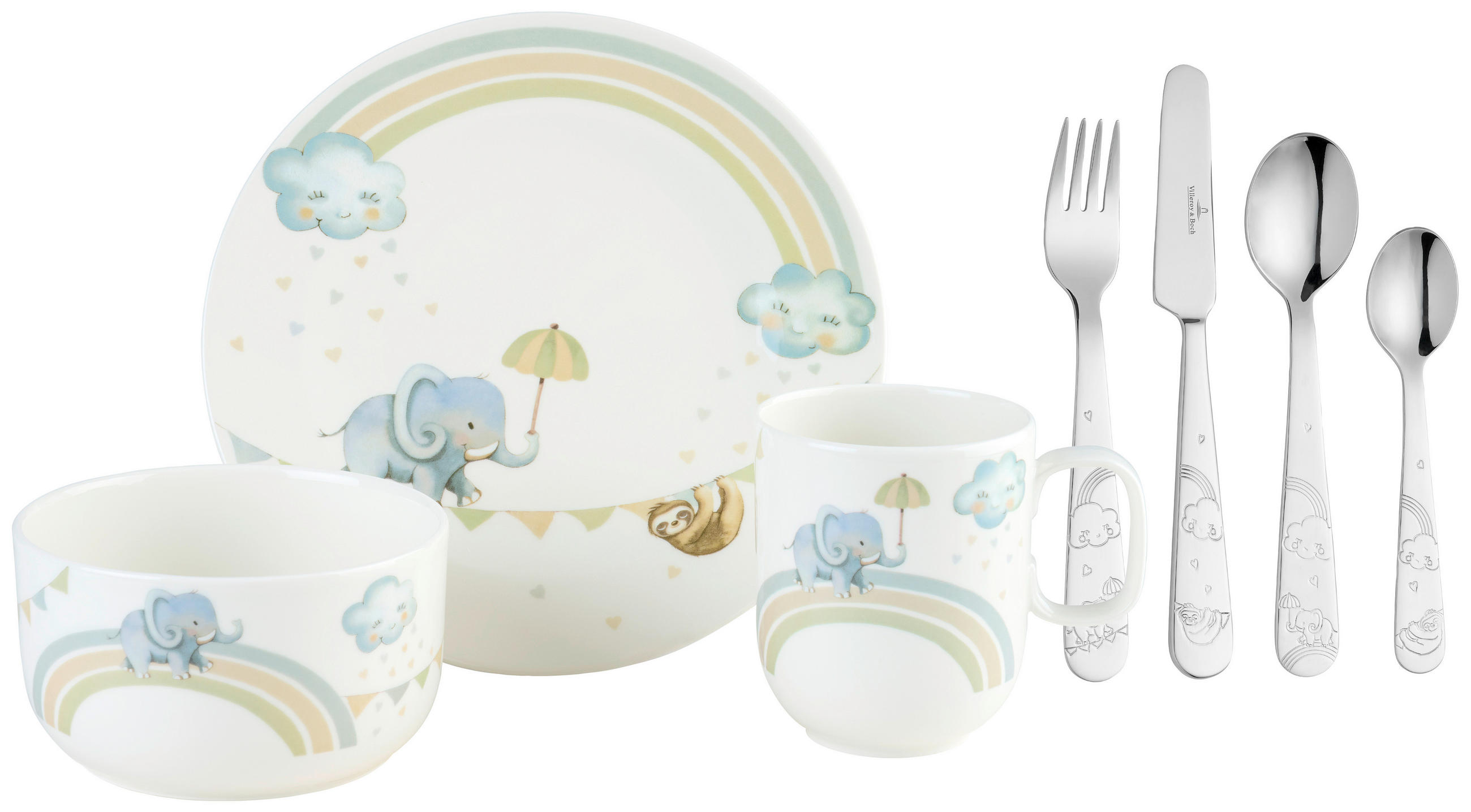 KINDERGESCHIRRSET Walk Elephant  - Multicolor, Basics, Keramik (26,5/13,5/24cm) - Villeroy & Boch