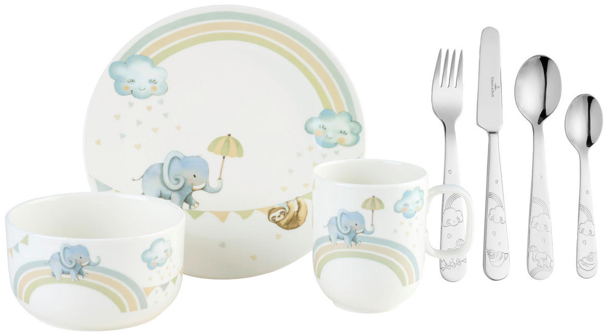 KINDERGESCHIRRSET Walk Elephant  - Multicolor, Basics, Keramik (26,5/13,5/24cm) - Villeroy & Boch