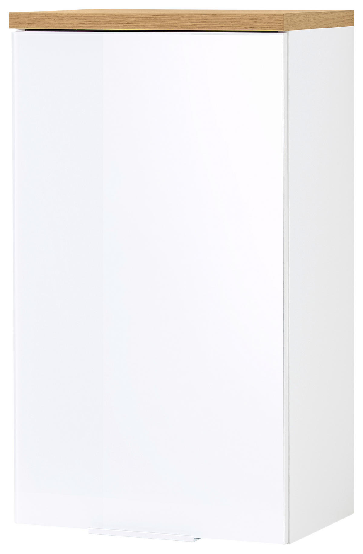 HÄNGESCHRANK 39/66/27 cm  - Edelstahlfarben/Eichefarben, Design, Glas/Holzwerkstoff (39/66/27cm) - Germania
