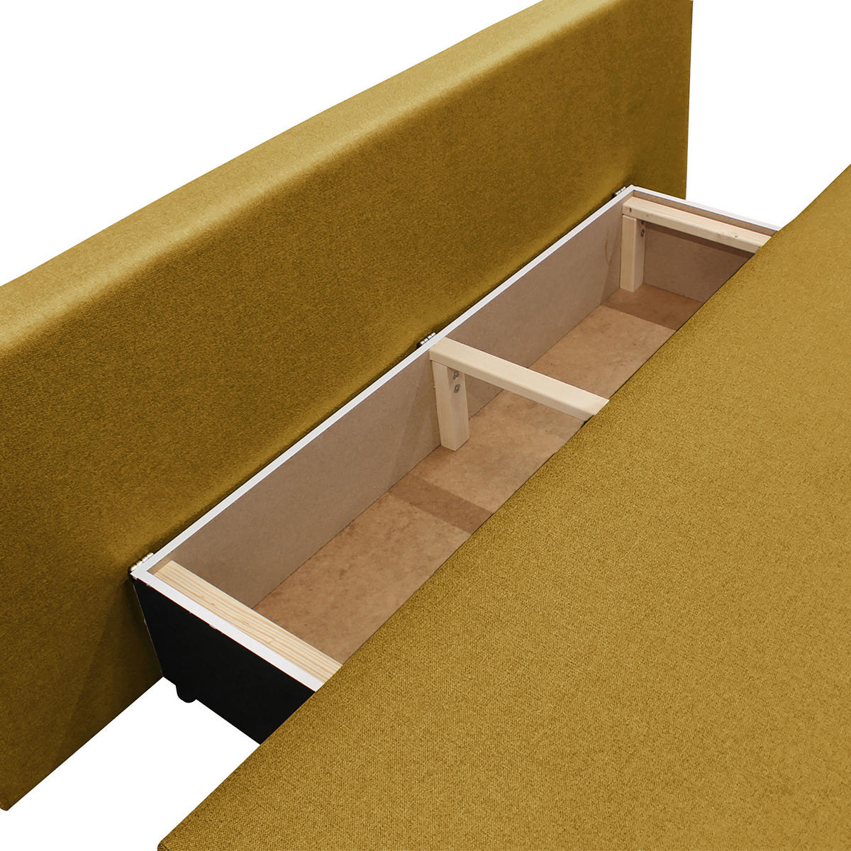 SCHLAFSOFA Webstoff Gelb  - Gelb/Schwarz, Design, Kunststoff/Textil (200/88/87cm) - P & B